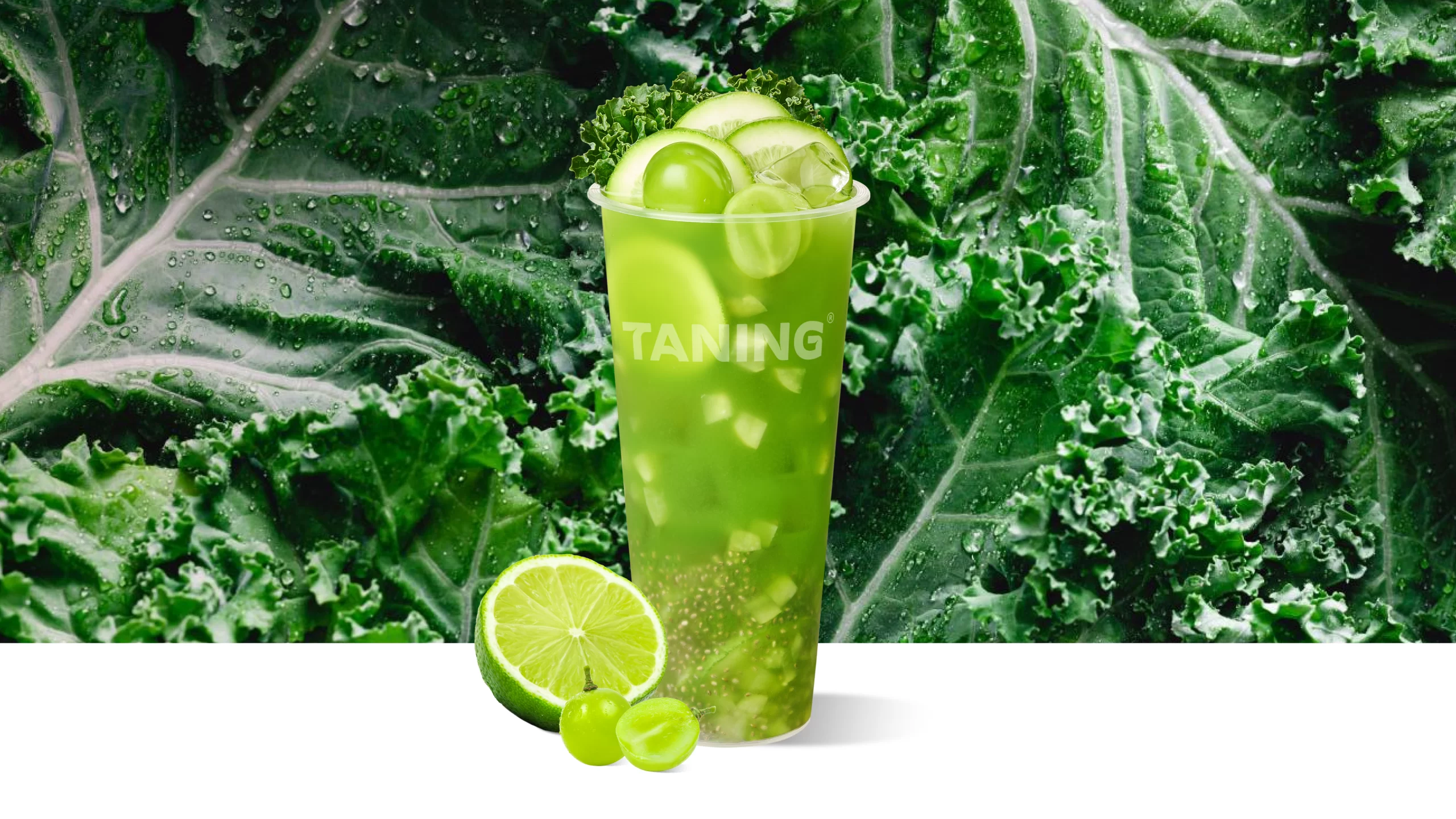 Green Grape Feather Juice at TANING Fruit Tea, Chinese Tea Shop in Sunnyvale